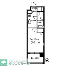 MFPRコート蒲田 ワンルームの間取図画像