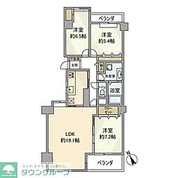 日吉ロイヤルマンション 3LDKの間取図画像
