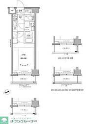 RELUXIA GRANDE 川崎 1Kの間取図画像