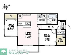 ルガロ ノイエス 2LDKの間取図画像