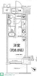クラリッサ新川崎 ワンルームの間取図画像