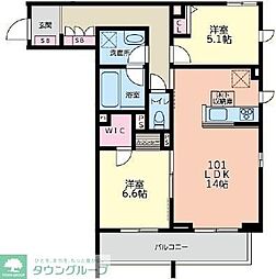 Bel Cielo日吉 2LDKの間取図画像