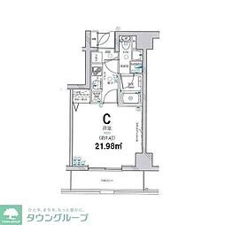 グリフィン・武蔵新城弐番館 1Kの間取図画像