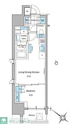 ルフォンプログレ西大井プレミア 1LDKの間取図画像