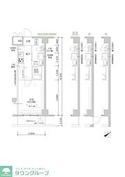 RELUXIA武蔵中原II 1Kの間取図画像
