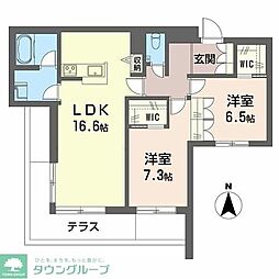 デア グランツ 2LDKの間取図画像