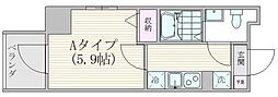 ザ・プレシャス武蔵小杉 1Kの間取図画像