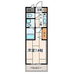 Bequem 1Kの間取図画像