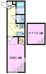 メゾングランディール小杉 1Kの間取図画像