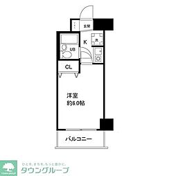 T'sgarden梶ケ谷 1Kの間取図画像