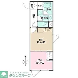 アトリオフラッツ自由が丘 1DKの間取図画像