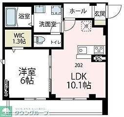 ボヌール・セルビア 1LDKの間取図画像