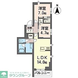 ドリームMH 2LDKの間取図画像