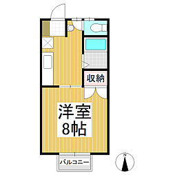 エミナンス小林 1Kの間取図画像