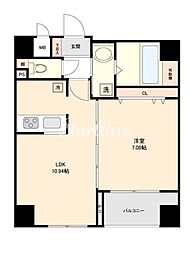 ドルチェ京橋壱番館 7階1LDKの間取り