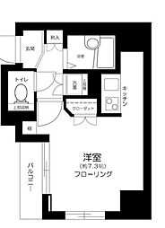 ドルチェ京橋壱番館 4階ワンルームの間取り
