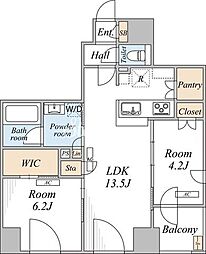 ザ・メイフェア 2LDKの間取図画像