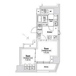 トラック八丁堀 2Kの間取図画像
