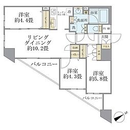 ロアール茅場町 3LDKの間取図画像
