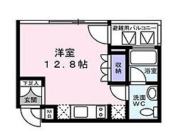 アリスマナーガーデン銀座ウォーク ワンルームの間取図画像