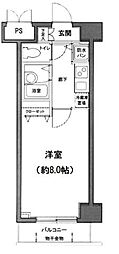 グランド・ガーラ日本橋茅場町 1Kの間取図画像