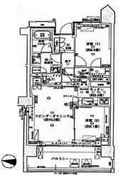 パークホームズ品川ザレジデンス 2SLDKの間取図画像