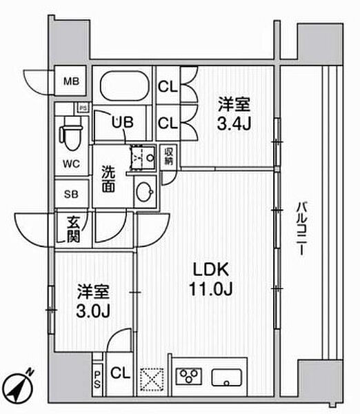 ｎｉｄｏ ＳＵＧＡＭＯ(ニドスガモ) 603｜東京都豊島区巣鴨２丁目(賃貸マンション2LDK・6階・40.62㎡)の写真 その2