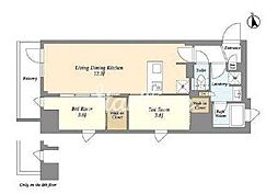 アイフラット品川戸越パークサイド（ＡＩＦＬＡＴ品川戸越パー 2階2LDKの間取り
