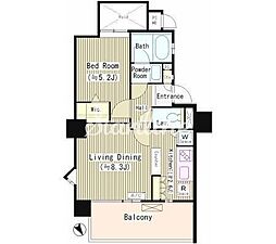 インザガーデン 10階1LDKの間取り