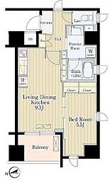 松葉（ＭＡＴＳＵＢＡ） 6階1LDKの間取り