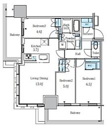 大崎ステーションレジデンス 3LDKの間取図画像