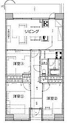 アクティ目黒駅前2号棟 3LDKの間取図画像