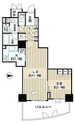 ゲートシティ大崎サウスパークタワー 1LDKの間取図画像