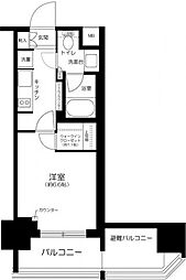 パークリュクス東麻布mono 1Kの間取図画像