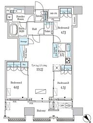 レガシス中目黒 3LDKの間取図画像