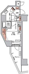 ハーモニーレジデンス三田 ワンルームの間取図画像