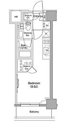 ザ・パークハビオ西大井 ワンルームの間取図画像