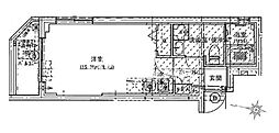 crealpremier目黒 ワンルームの間取図画像