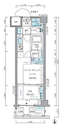 パークアクシス品川シーサイド 1LDKの間取図画像