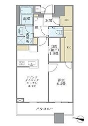 ブリリアタワーズ目黒ノースレジデンス 1LDKの間取図画像