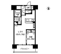 ParkCube東品川 1SLDKの間取図画像