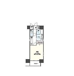 CIELShinbori 1Kの間取図画像