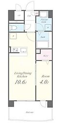 プリマベーラ大崎 1LDKの間取図画像