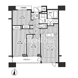 HF白金高輪レジデンス 3LDKの間取図画像