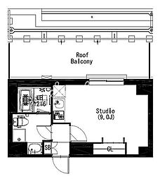 エスティメゾン戸越 1Kの間取図画像