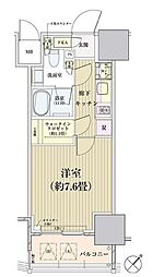 パークリュクス白金高輪 1Kの間取図画像
