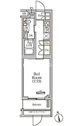 アークマーク南品川 1Kの間取図画像
