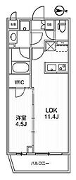 ライムレジデンス品川イースト(LIME RESIDENCE SHINAGAWA EAST) 1LDKの間取図画像