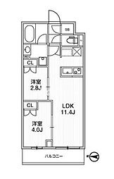 ライムレジデンス品川イースト(LIME RESIDENCE SHINAGAWA EAST) 2LDKの間取図画像