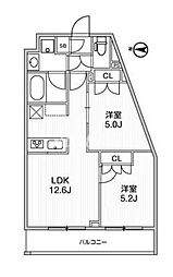 ライムレジデンス品川イースト(LIME RESIDENCE SHINAGAWA EAST) 2LDKの間取図画像